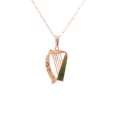 Connemara Marble Harp Pendant