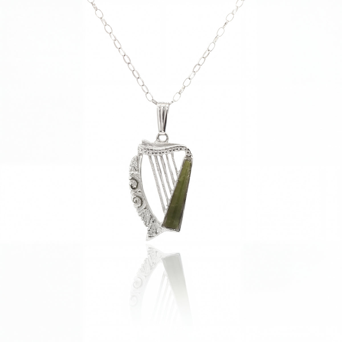 Connemara Marble Harp Pendant