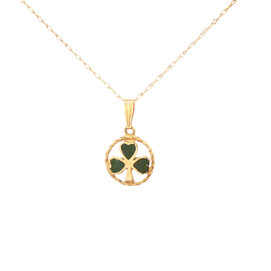 Connemara Marble Shamrock Open Pendant