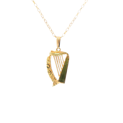 Connemara Marble Harp Pendant