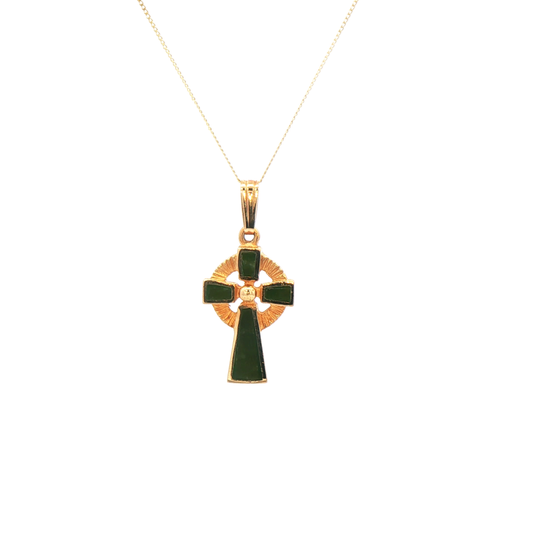 Connemara Marble Celtic Cross Pendant