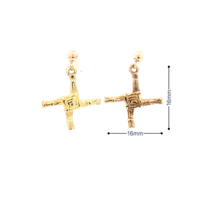 St. Brigid's Cross Drop Earrings