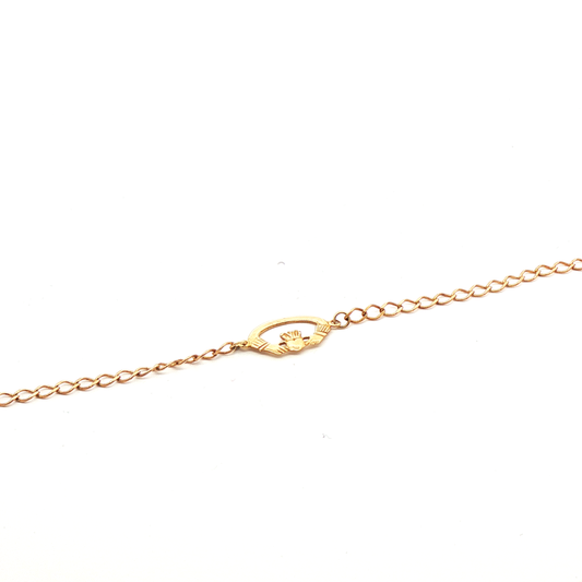 Oval Shape Single Claddagh Bracelet