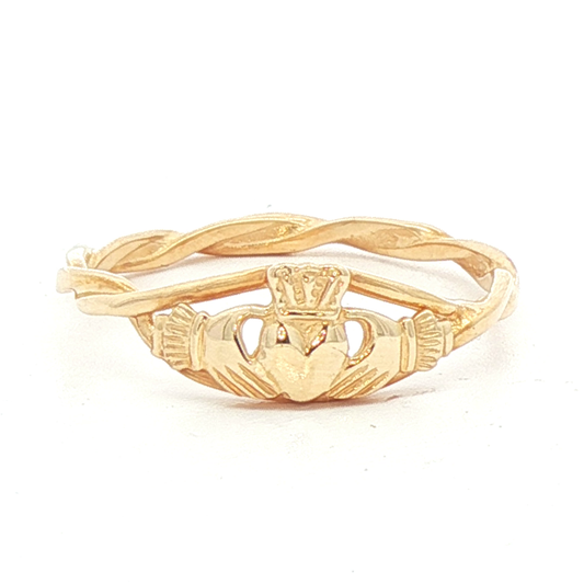 Claddagh Twisted Band Ring