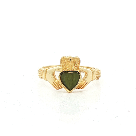 Connemara Marble Classic Claddagh Ring