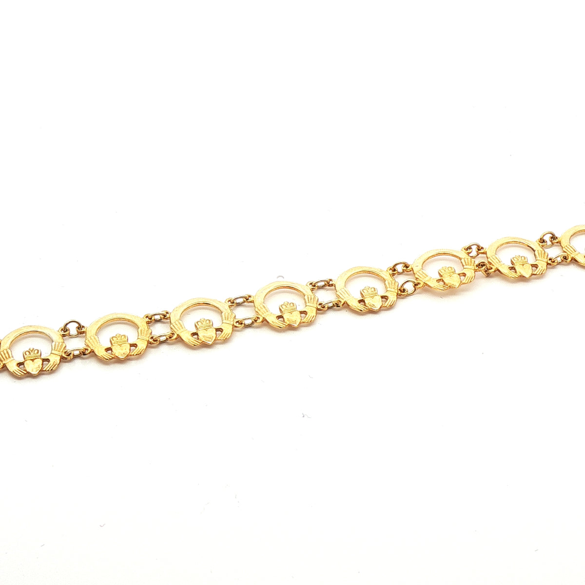 Multi Plain Claddagh Link Bracelet