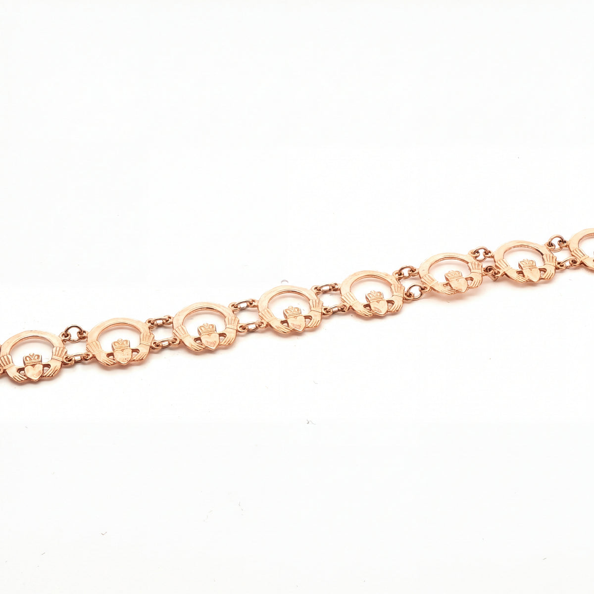 Multi Plain Claddagh Link Bracelet