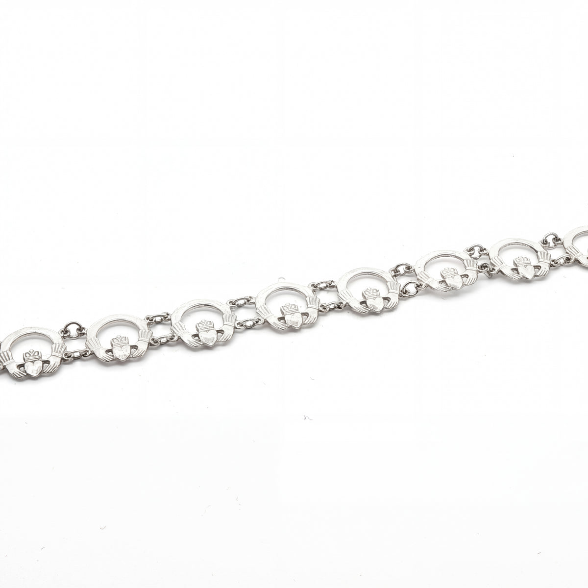 Multi Plain Claddagh Link Bracelet