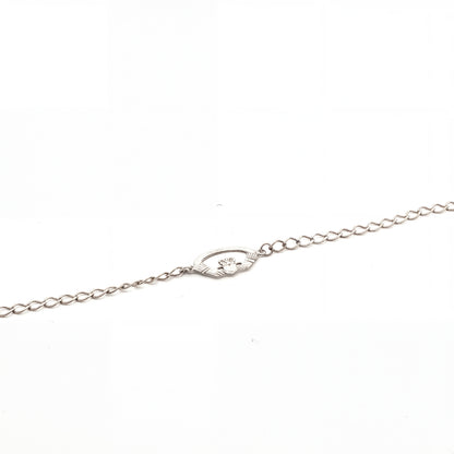 Ladies Single Flat Oval Claddagh Chain Bracelet