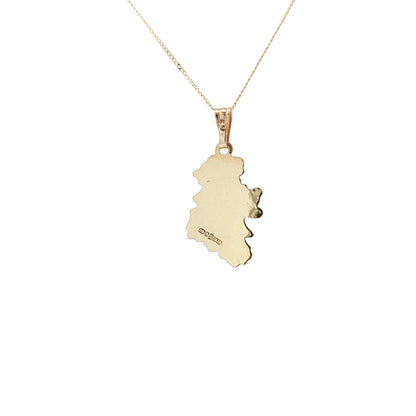 Petite Plain Map of Ireland Pendant