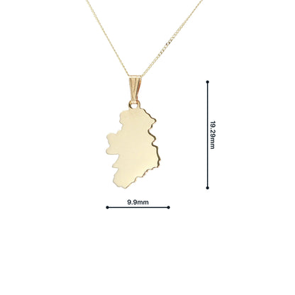 Petite Plain Map of Ireland Pendant