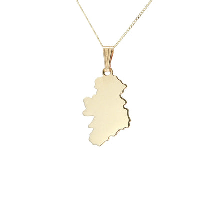 Petite Plain Map of Ireland Pendant