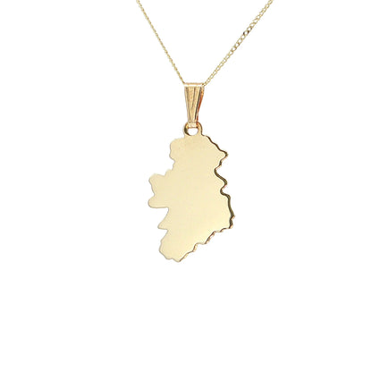 Petite Plain Map of Ireland Pendant