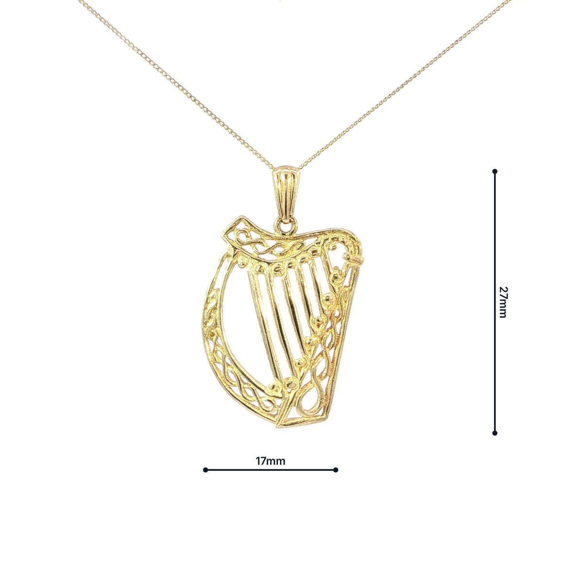 Large Plain Harp Pendant
