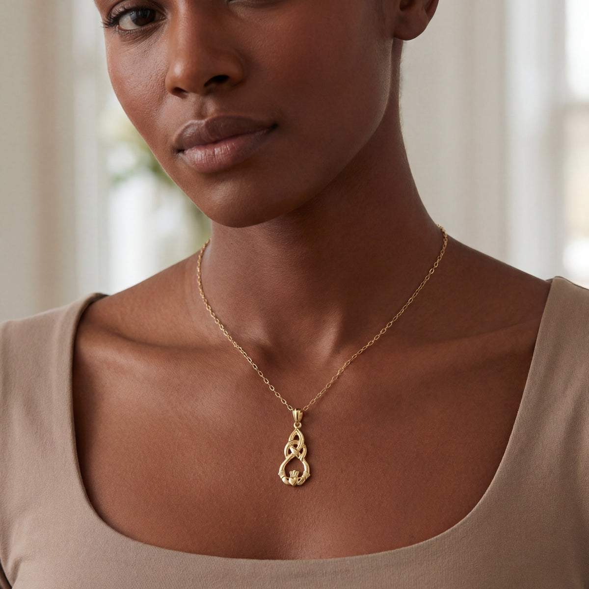 Celtic Knot & Claddagh Pendant