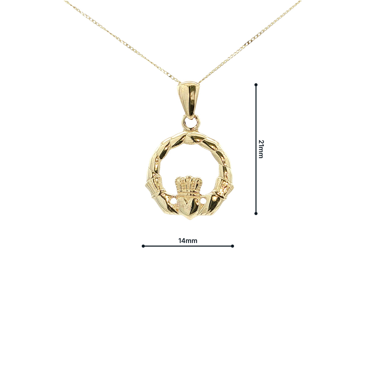 Claddagh Pendant with a Twist