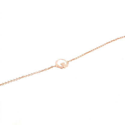 Ladies Single Plain Claddagh Chain Bracelet