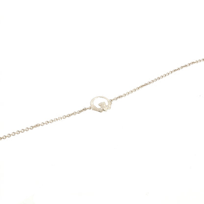 Ladies Single Plain Claddagh Chain Bracelet