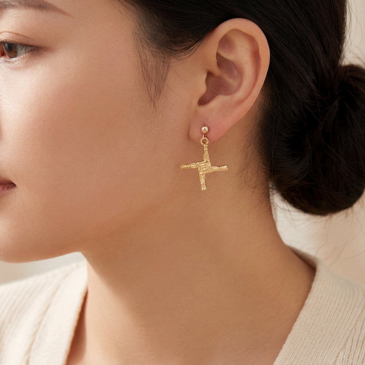 St. Brigid's Cross Drop Earrings
