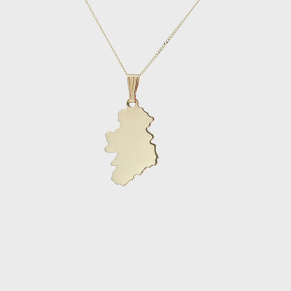 Petite Plain Map of Ireland Pendant